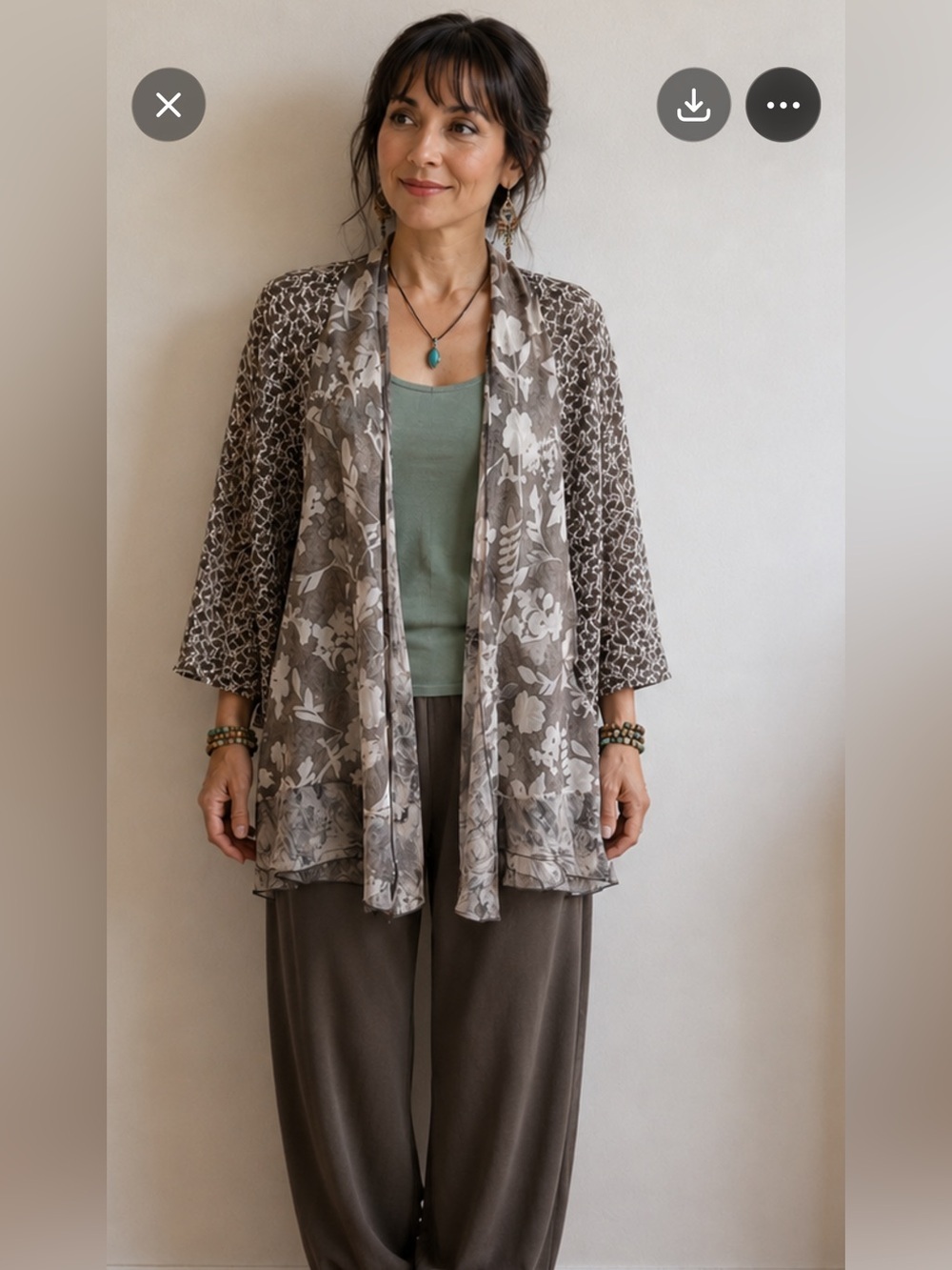 NWT Ali Miles Textured Open Front Floaty Cardigan 
Sparkle Brocade and Floral